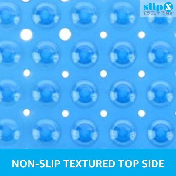 Square Shower Mat 21"x21" Grippy Textured Surface Strong Suction Cups Non-Slip - Picture 3 of 8